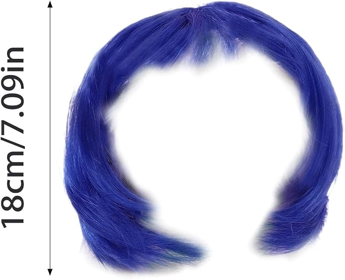Pet Wig Headband with Elastic Bands, 7 Inch Adjustable for Halloween, Chris | Elastic tail strap horse blanket leg strap replacement with double head clip