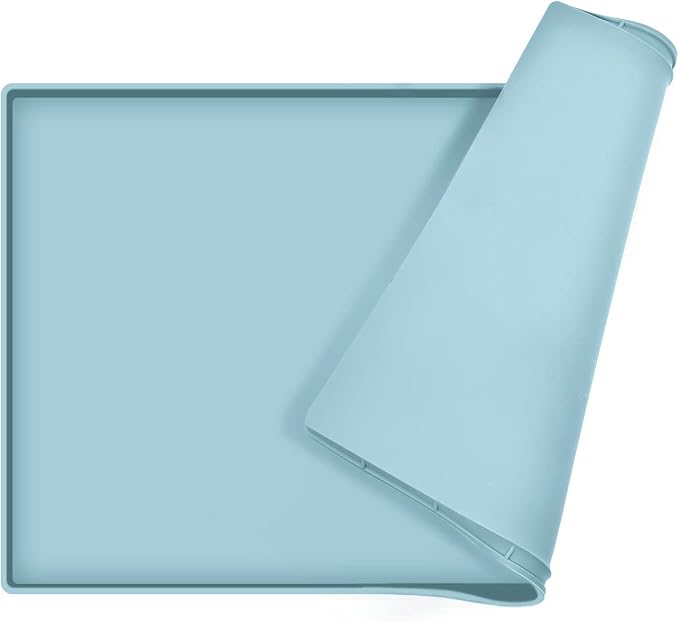 Silicone Dog Food Mat Waterproof Pet Feeding Tray for Large Dogs