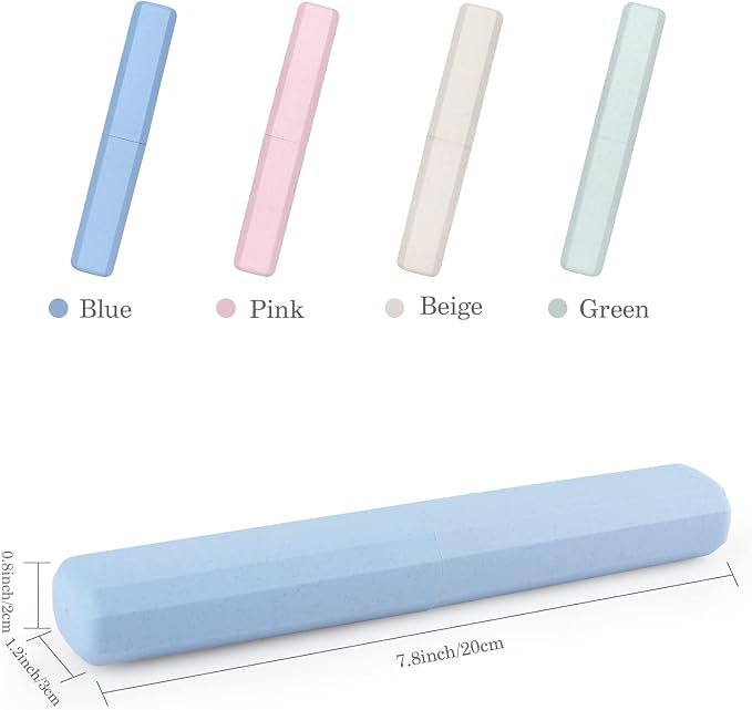 Hooqict 4 Pack Travel Toothbrush Case Portable Travel Toothbrush Holder Plastic Toothbrush Container Protector Cover for Traveling, Camping, Home, School, Business