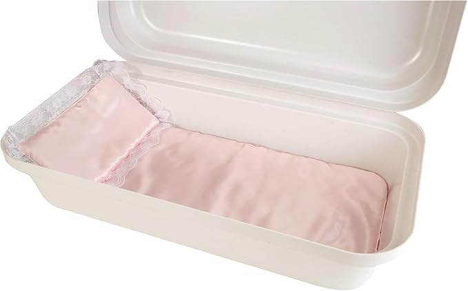Pet Memory Shop Classic Pet Casket for Dogs & Cats – Medium, White/Blue