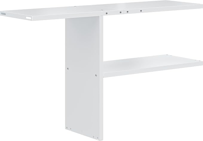 YITAHOME 30cuft Horizontal Storage Shed Shelf, Weatherproof Metal Shelf for 30 cu ft Tool Cabinet, Ideal for Outdoor Use, Easy Assembly,45.6" L X 13.2" W X 29.2" H, White