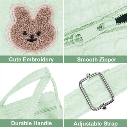 Lushandy Baby Diaper Bag Tote, Mom Bag Crossbody Diaper Bags Baby Travel Bags for Girl Pañaleras Para Bebe (Green, Small)