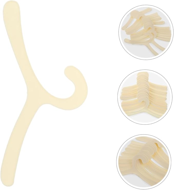 Mipcase 12pcs Pet Clothing Hangers Dog and Cat Organizers Abs Small Pet Apparel Hangers Space-Saving Design