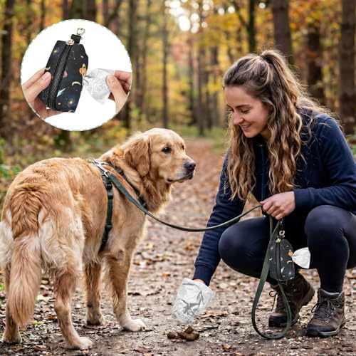 Dog Poop Bag Holder for Leashes With Zippered - Planet