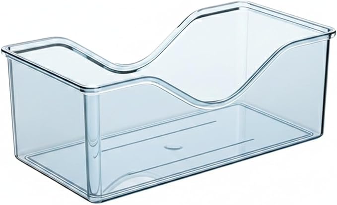 Divided Storage Box with Lid, PET Plastic Organizer for Desktop Drawers, Clear Compartments for Office Supplies Craft Jewelry (1 PC)