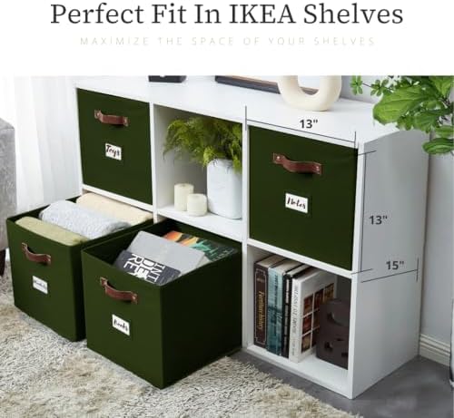 DECOMOMO Storage Bins, Storage Baskets for Shelves