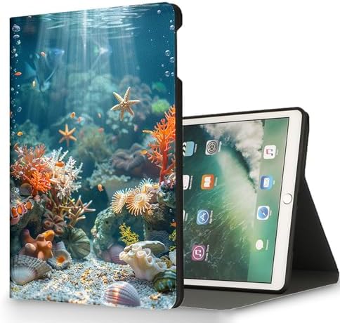 for Microsoft Surface Pro 11/10/9-13" 2024/2022 Tablet Case,Auto Wake/Sleep,Adjustable Stand Protective Cover - Underwater World
