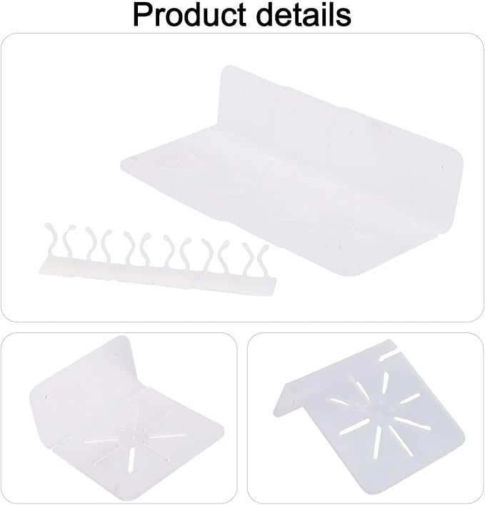 3-Pack Floating Shelf Wall Mount for Baby Monitor Security Camera Smart Speaker, Transparent Surveillance Bracket with Cable Management for Home Office Nursery
