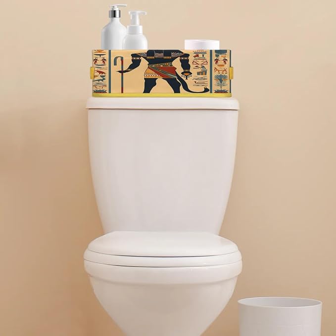 Ancient Egyptian People Bathroom Storage Basket, Foldable with Handle Open Countertop Paper Towel Decorative Box, Toilet Tank Top Shelf Baskets for Home Closet Bedroom Living Room Office