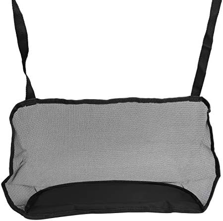 Car Seat Organizer Overhead Console Storage Net Bag with Adjustable Straps for Pet Barrier and Distracted Driving Prevention (Black)