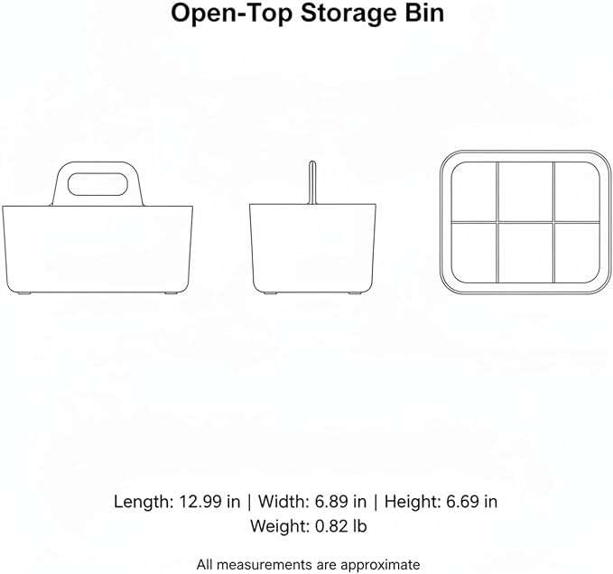 PET Storage Bin, 1 Pack