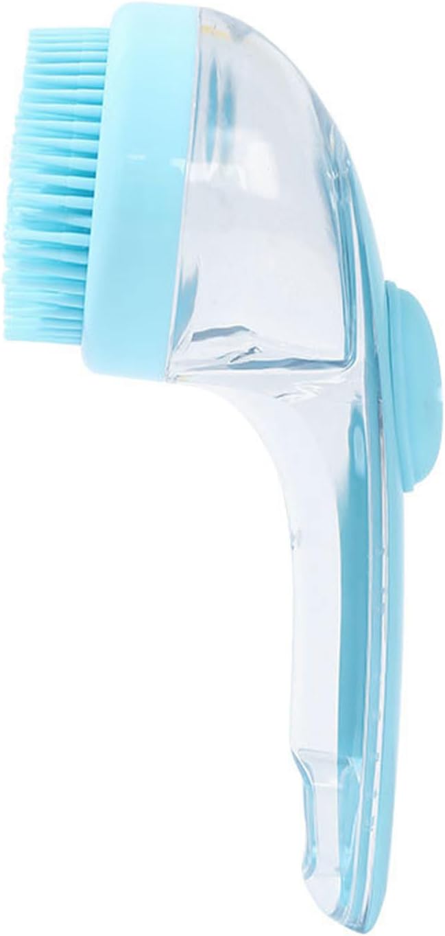Pet Dogs Shampoo Dispenser Brush Cats Massage Comb Grooming Scrubber Shower Brush for Bathing Soft Silicone Bristles