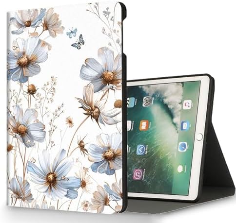 for Microsoft Surface Pro 11/10/9-13" 2024/2022 Tablet Case,Auto Wake/Sleep,Adjustable Stand Protective Cover - Blue Flower