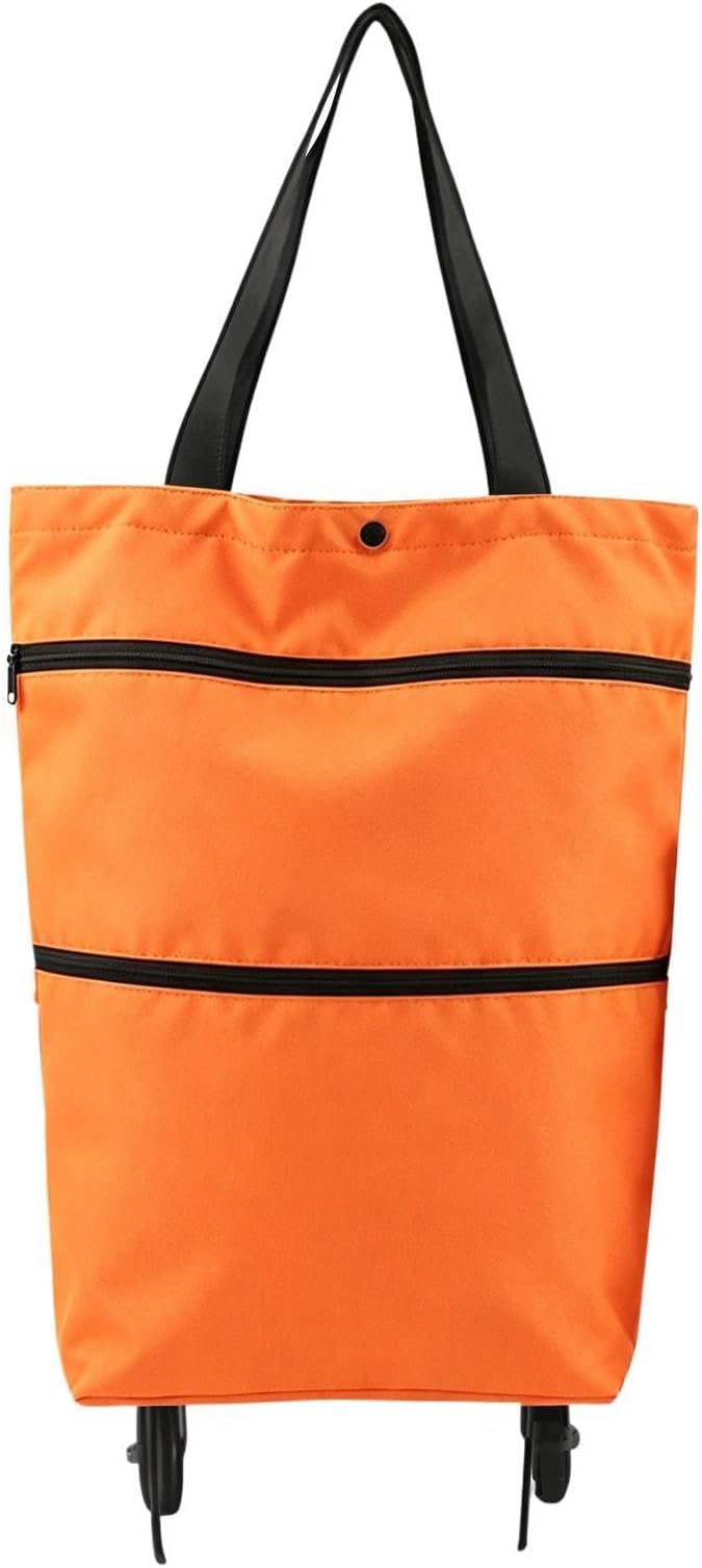 Outdoor Shopping Cart Bags - Compact Rolling Carrier, Utility Tote | Heavy Duty Rolling Tote - Compact Shopping Cart Bag, Portable Carrier for Market Travel Laundry Camping Pet Storage