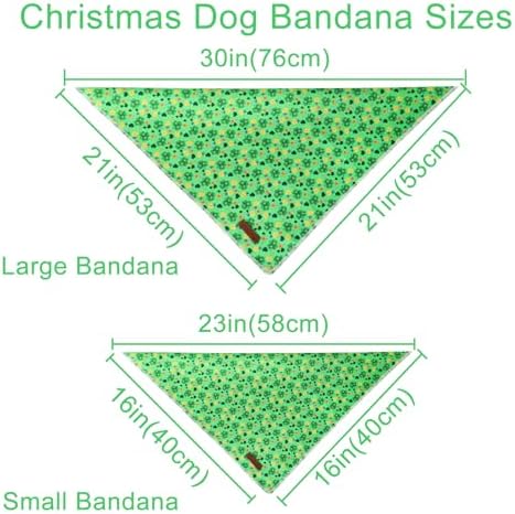 St. Patrick's Dog Bandana, Shamrock Triangle Bid Scarf for Small Medium Dog, Cotton Pet Kerchief for Girl Boy Dogs or Cats, Cute Spring Dog Bandana, Puppy Green Dog Bandana