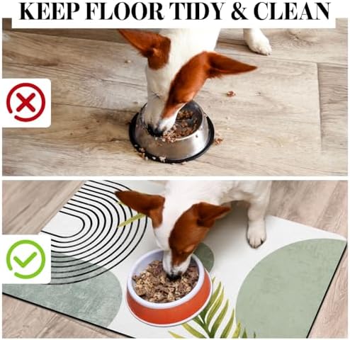 Dog Food Mats for Floors, Absorbent Dog Bowl Mat for Food and Water Dispenser, Quick Dry Cat Food Mat Pet Supplies