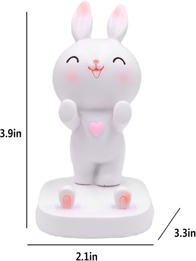 Cute Rabbit Cellphone Holder Stand Animal Smartphone Desk Stand for All Mobile Phones Bunny Phone Stand Desk Ornament