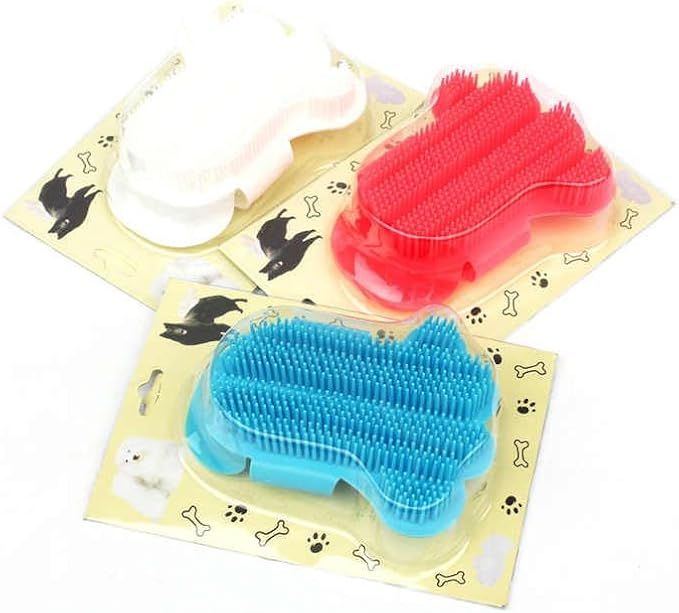 Soft Silicone Pet Shampoo Dispenser Sustainable Cat/Dog Bath Shower Brush for Grooming