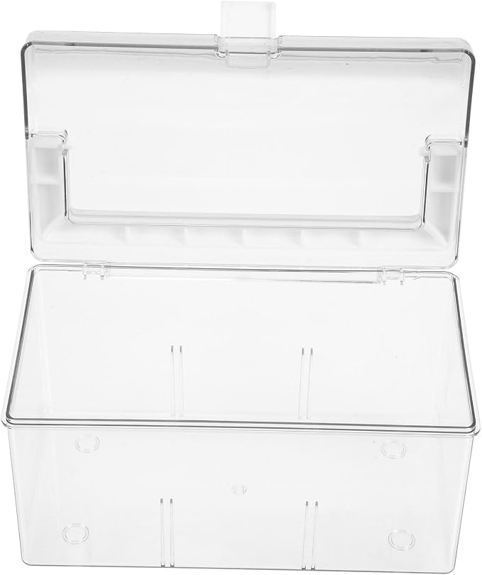 Portable First Aid Box with Handle, Lightweight PET Home Medicine Case | Organizer for House and Travel, Multi-Function Storage Holder, Empty Container for Supplies