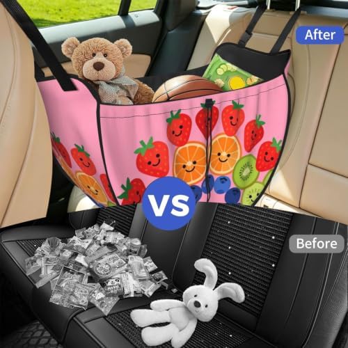 Fruit Platter Car Seat Organizer-Backseat Storage Bag for Travel | Waterproof Durable. Holds Snacks Gear Essentials. Fits Most Cars.