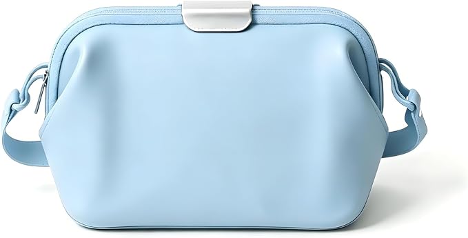 Multi-Use Leakproof Silicone Bag, Waterproof Pouch for Swimsuits, Lunch, Home Caddy, BPA Free, Non-Toxic, Travel Essential(Blue)