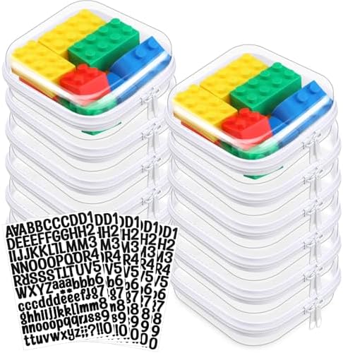 12 Pcs Clear Hard Zipper Case Back to School,5 x 5 x 2”