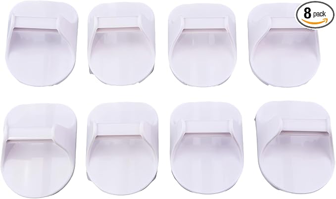 Heran Spray Bottle Holder Wall Mount - 8 Pcs Adhesive Hooks for Kitchen, Bathroom & Cabinet - Space-Saving Storage Organizer for Spray Bottles, Water Bottles & More