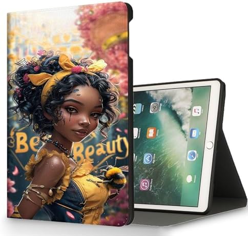 for Microsoft Surface Pro 7 Plus,Surface Pro 7/6/5/4 12.3" Tablet Case,Auto Wake/Sleep,Adjustable Stand Protective Cover - Girl Bee