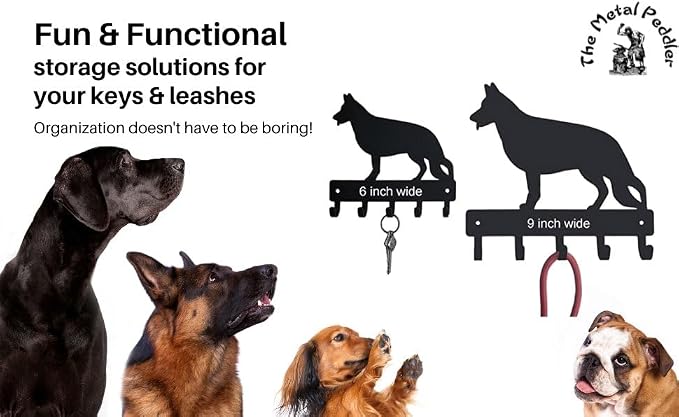 GSP on Point Key Holder - Large 9 inch | Made in USA. 5 Hooks. German Shorthaired Pointer