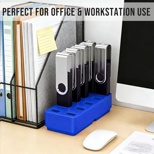 Flash Drive Desk Organizer Stand FEWINA USB Holder Storage Electronic Accessories Organizer for USB Flash Drive Stand, Thumb Drive Holder, Jump Drive Stands, Blue