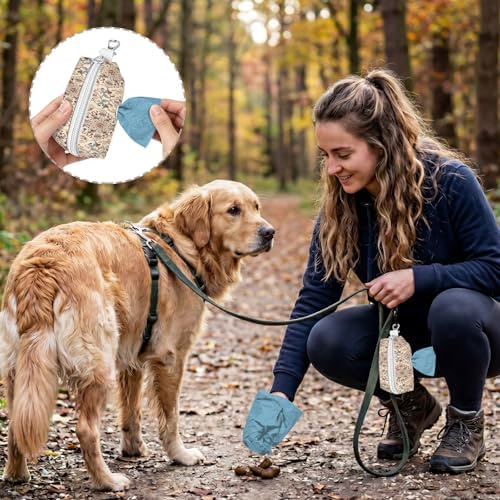 Dog Poop Bag Holder for Leashes with Zippered - Bohemian