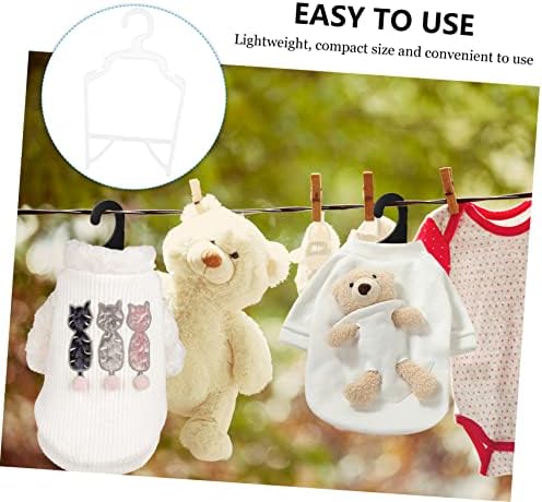 SOLUSTRE 10pcs PP Pet Clothes Hangers for Dogs Strong Structure Dog Clothing Hanging Rack Practical and Sturdy Apparel Holders for Puppy Closet Organization