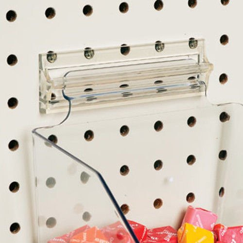 Clear Pegboard Acrylic Bins, Medium Bin for Peg Wall - 6" L x 5.5" H x 9.5" D - 10 Pack
