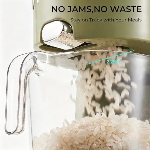 UFORU Slim Rice Dispenser 11 LB,Clear Rice Storage for Small Spaces