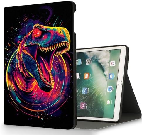 for Microsoft Surface Pro X/Pro X Plus-13 2019/2020/2021/2024 Tablet Case,Auto Wake/Sleep,Adjustable Stand Protective Cover - Dinosaur