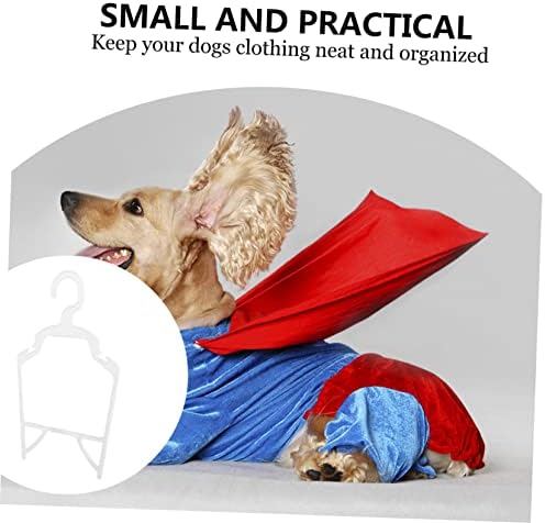 SOLUSTRE 10pcs PP Pet Clothes Hangers for Dogs Strong Structure Dog Clothing Hanging Rack Practical and Sturdy Apparel Holders for Puppy Closet Organization