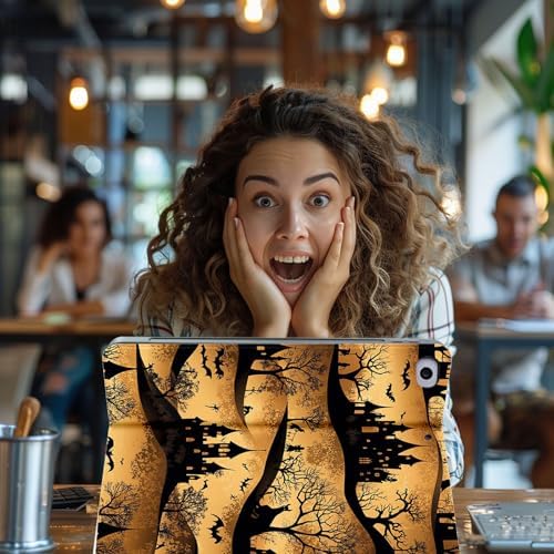 for Microsoft Surface Pro 8-13" 2021 Tablet Case,Auto Wake/Sleep,Adjustable Stand Protective Cover - Halloween Castle Bat