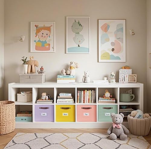 DECOMOMO Storage Bins, Storage Baskets for Shelves
