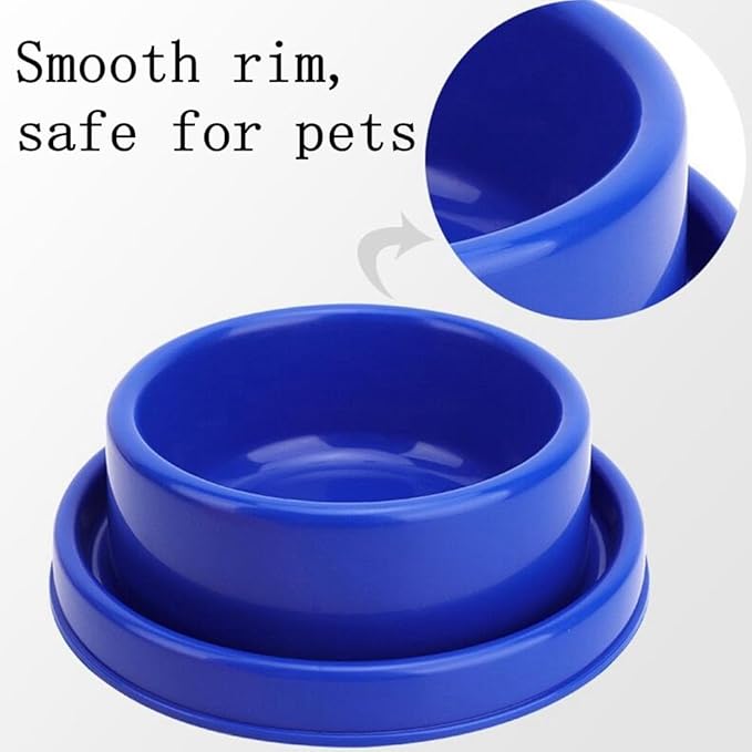 Ants Away Dog Bowl Cat Puppy Food Bowls Round No Spill Eating Feeder for Small Animals Brown S