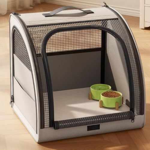 Collapsible Dog Crate Compatible with Subaru Crosstrek 2018-2023 | Pet Crate with Mesh Windows Portable Dog Car Seat Outdoor Dog Kennel, Car Pet Carrier, Car Travel Accessories