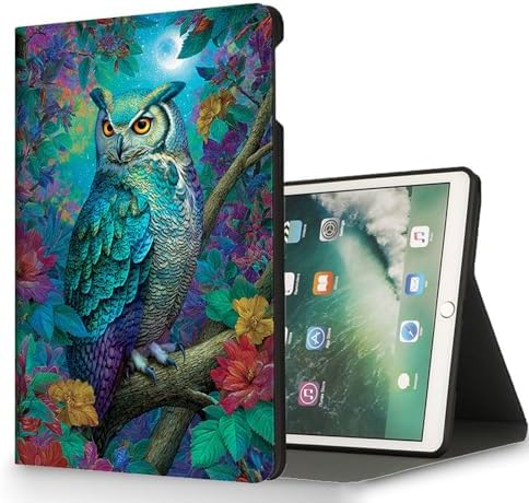 for Microsoft Surface Go 4/3/2/1-10.5" 2021 Tablet Case,Auto Wake/Sleep,Adjustable Stand Protective Cover - Owl Forest Luminous