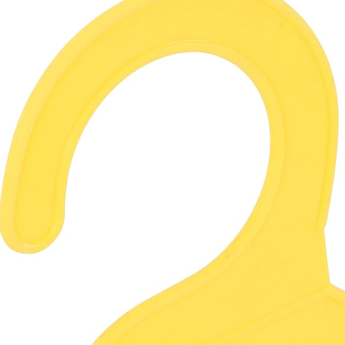 10pcs Pet Clothing Hanger Anti-skid Plastic Hanging Rack Large Yellow | Pet Clothing Organization Indoors, Lightweight Portable Design, Practical Hanging Solution for Daily Storage