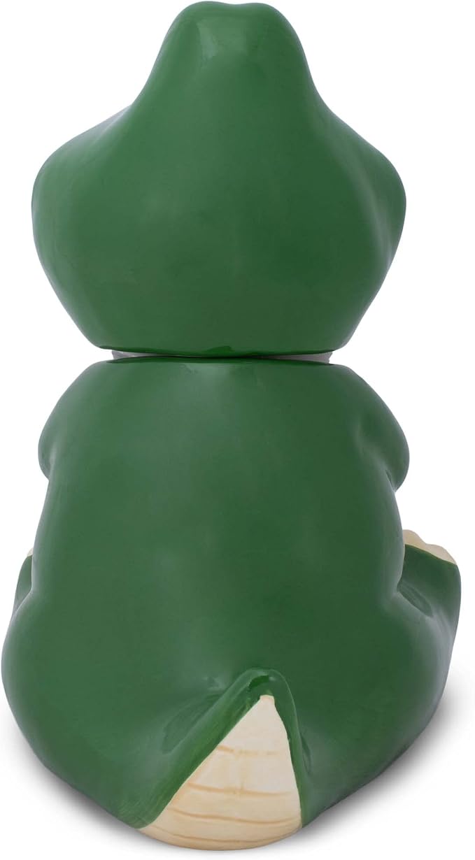 Dolomite Ceramic 10.1 x 8.9 Everyday Cookie & Candy Jar with Airtight Lid: Perfect for Kitchen Canisters, Pet Treat Containers & Decorative Storage, Tyrannosaurus Rex Dinosaur