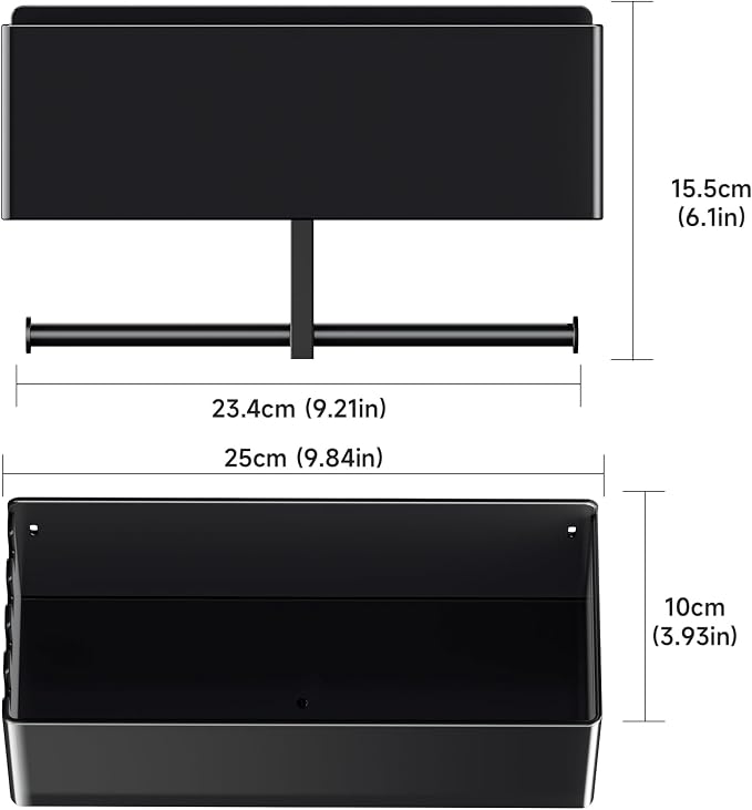 Dog Leash Holder for Wall, Dog Leash Hooks, Wall Mounted Leashes Hangers, Dog Storage Organizer, Key Holder with Storage Shelf, Pet Stuff Organizer for Pet Toys, Collar, Treats, Poop Bag (Black)
