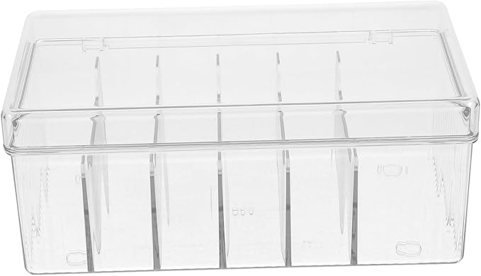 OSALADI Desktop Organizer Box Multi-grid Storage Case for Usb Cables Phone Chargers and Accessories Pet Material Lid for Office and Home Use