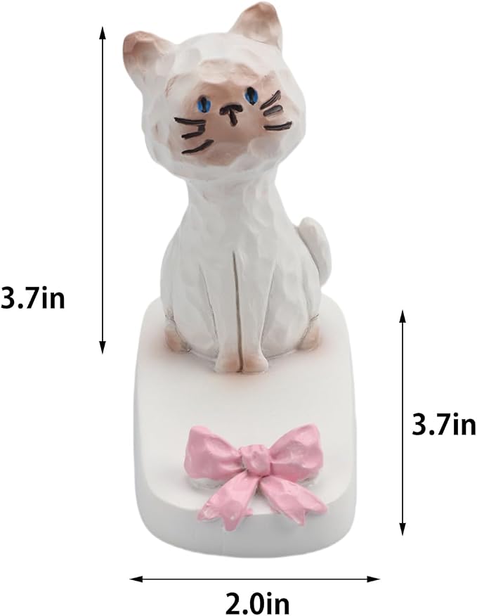 Cute Kitten Phone Stand Adorable Sitting Cat Phone Holder Cartoon Animal Mobile Holder Tablet Stand Cat Desk Ornament
