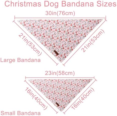 Summer Dog Bandana, UP URARA PUP Orange Bandana for Small Large Dogs, Cotton Handkerchief Cute Little Flower Puppy Triangle Bid Scarf for Boy Girl Dogs