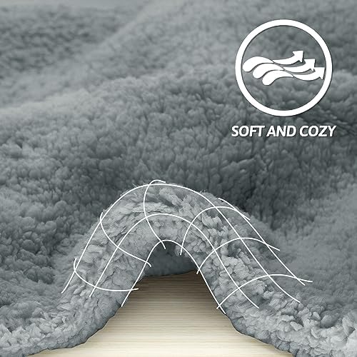 furrybaby Pet Blanket, Soft Warm Sherpa Fleece Bed Blanket for Small Pets
