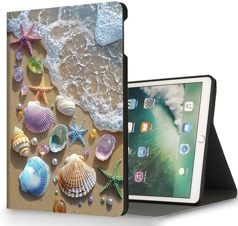 for Microsoft Surface Pro 11/10/9-13" 2024/2022 Tablet Case,Auto Wake/Sleep,Adjustable Stand Protective Cover - Ocean Shell Starfish