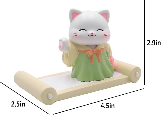 Cute Cat Phone Holder for Desk Kitten Phone Stand Desktop Holder Stand for All Smartphones Tablets Kawaii Kitty Desk Ornament